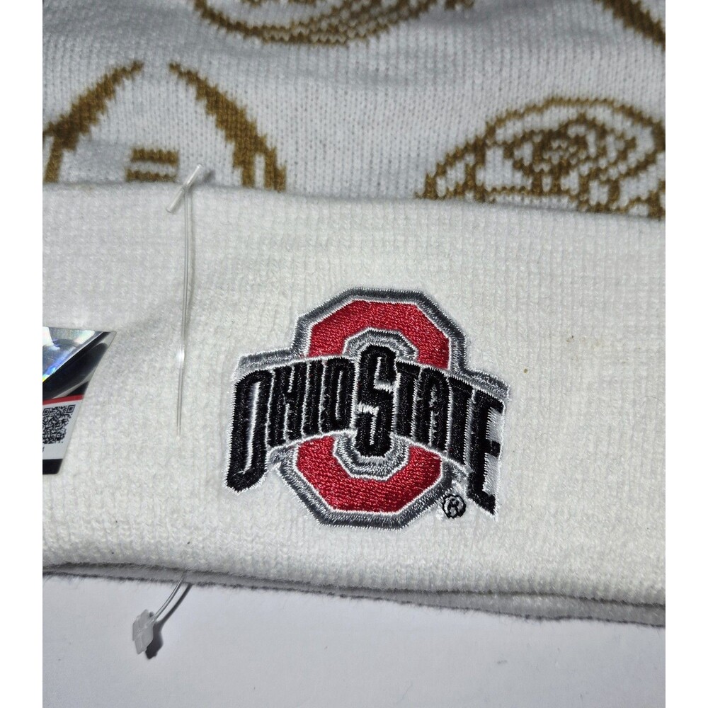 Ohio State Buckeyes 2025 Rose Bowl Beanie Hat NWT CFP Quarterfinal Pom - Picture 4 of 7
